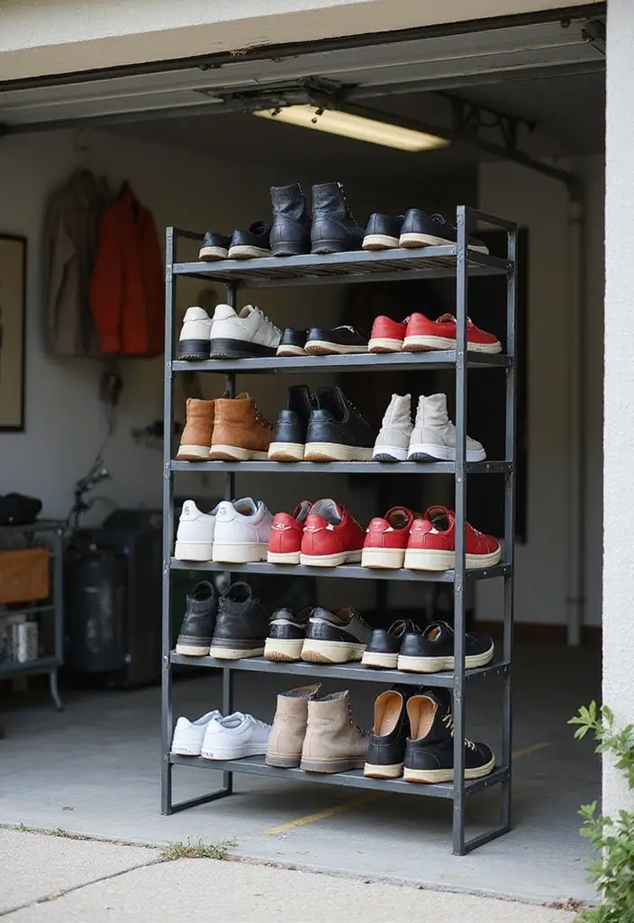 28 Garage Shoe Storage Ideas for a Clean Space - 20. Outdoor Shoe Rack