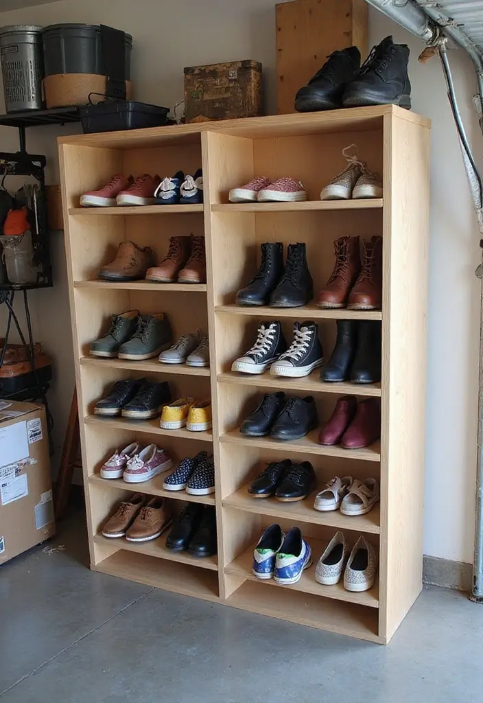 28 Garage Shoe Storage Ideas for a Clean Space - 28. Customized Shoe Storage Solutions