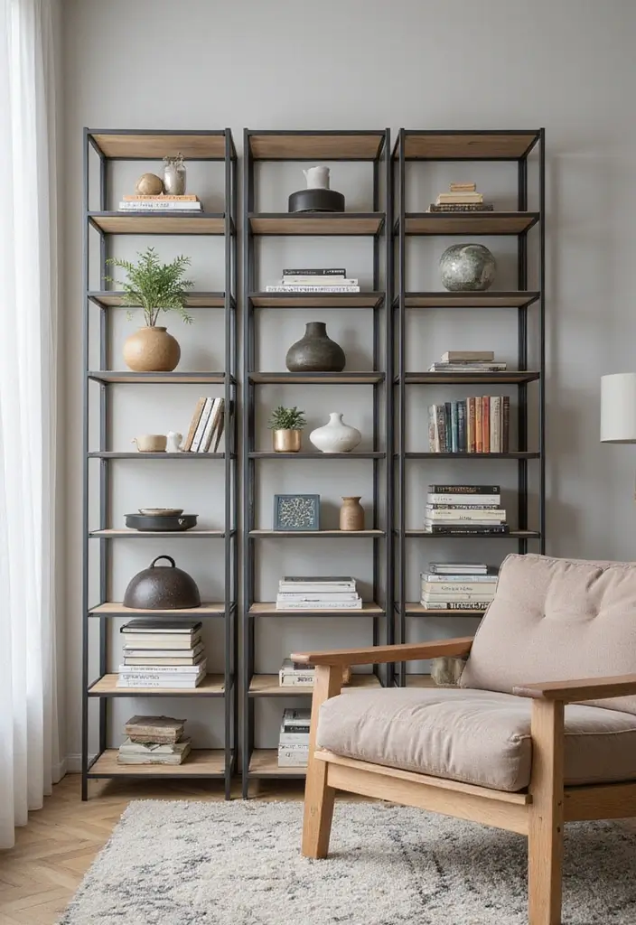 28 IKEA Storage Ideas That Transform Any Room 18 28 IKEA Storage Ideas That Transform Any Room - 18. VITTSJÖ Shelving Unit – Glass and Style