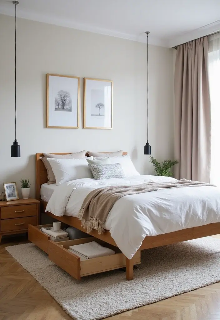 28 IKEA Storage Ideas That Transform Any Room 25 28 IKEA Storage Ideas That Transform Any Room - 25. BRIMNES Bed Frame – Design Meets Storage