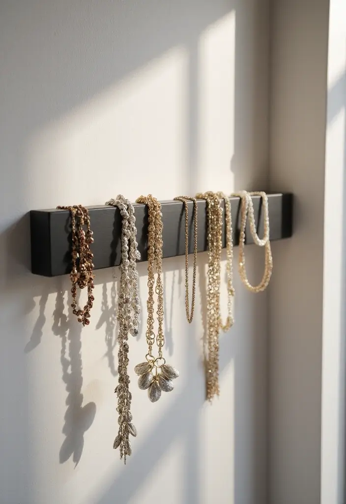 28 Jewelry Storage Ideas That Look Chic and Neat 10 28 Jewelry Storage Ideas That Look Chic and Neat - 10. Magnetic Strips