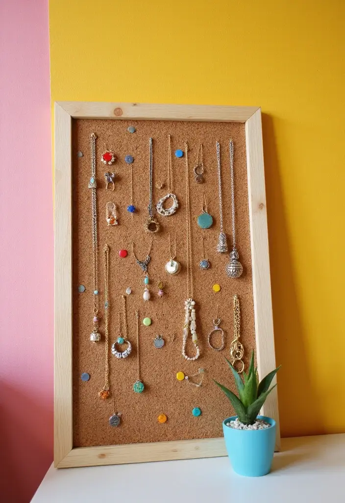 28 Jewelry Storage Ideas That Look Chic and Neat 11 28 Jewelry Storage Ideas That Look Chic and Neat - 11. Corkboard Displays