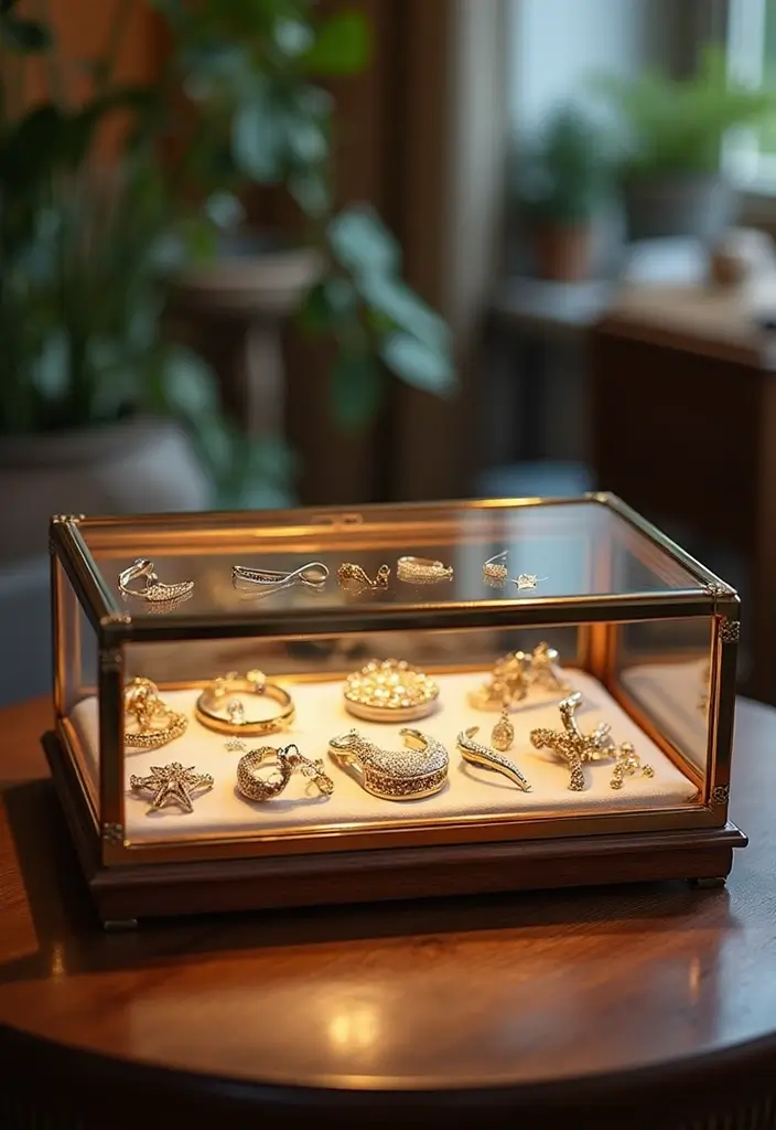 28 Jewelry Storage Ideas That Look Chic and Neat 12 28 Jewelry Storage Ideas That Look Chic and Neat - 12. Elegant Glass Cases
