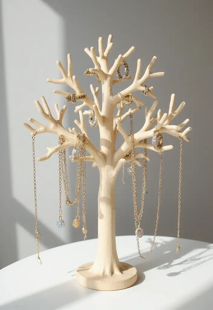 28 Jewelry Storage Ideas That Look Chic and Neat 16 28 Jewelry Storage Ideas That Look Chic and Neat - 16. Hanging Jewelry Trees