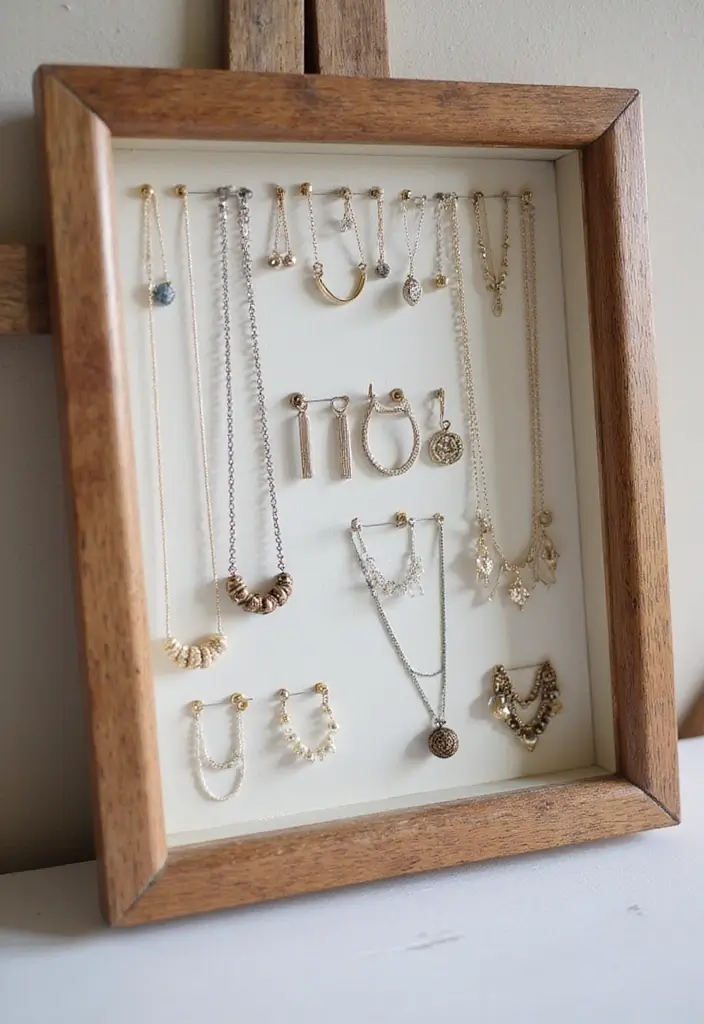 28 Jewelry Storage Ideas That Look Chic and Neat 22 28 Jewelry Storage Ideas That Look Chic and Neat - 22. Jewelry Display Frames