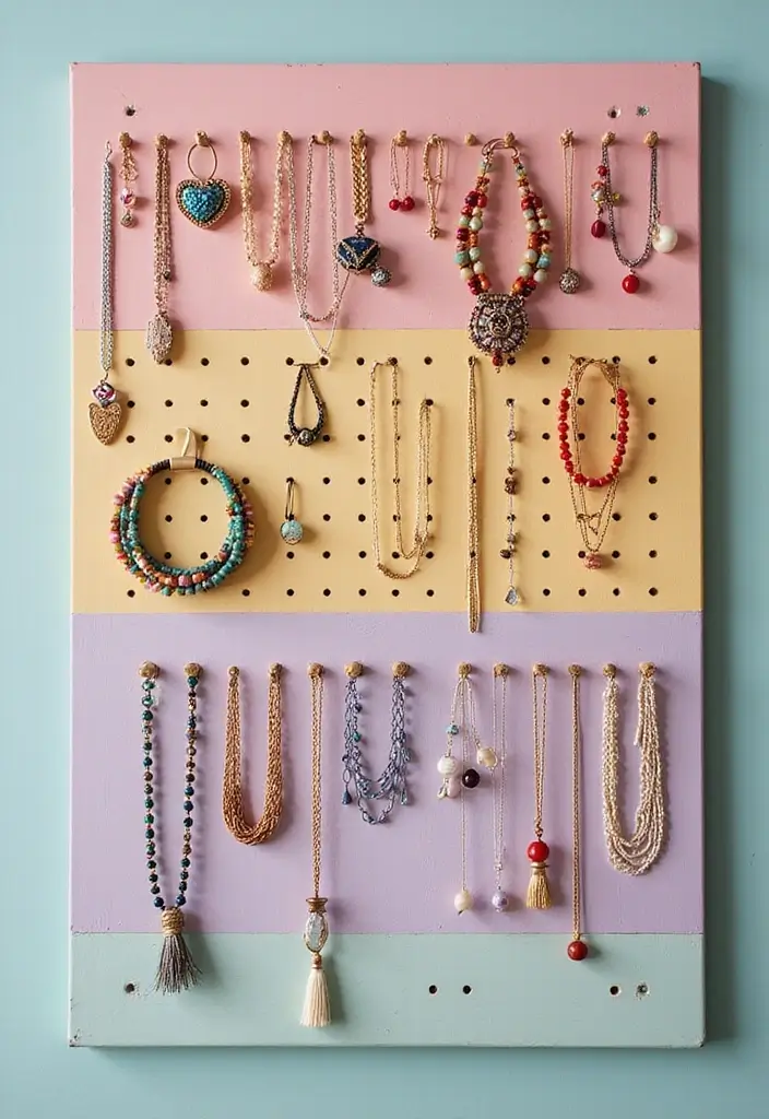 28 Jewelry Storage Ideas That Look Chic and Neat 9 28 Jewelry Storage Ideas That Look Chic and Neat - 9. Pegboard Displays