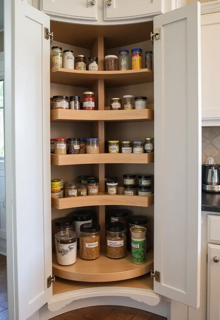 28 Kitchen Storage Ideas for a Clutter-Free Home - 15. Corner Cabinets
