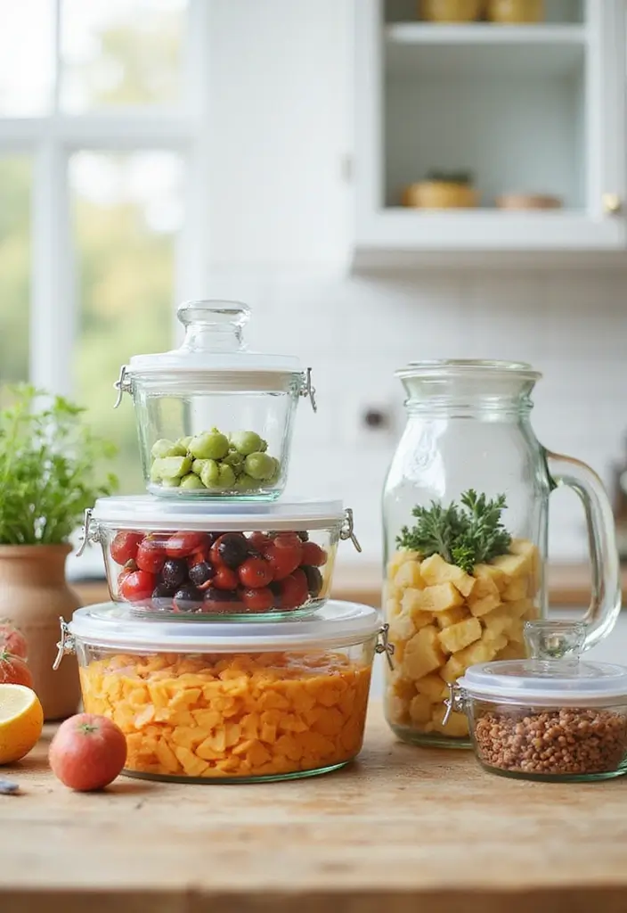 28 Kitchen Storage Ideas for a Clutter-Free Home - 9. Glass Storage Containers