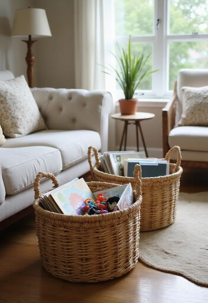 28 Smart Organization Hacks for Everyday Life 7 28 Smart Organization Hacks for Everyday Life - 7. Baskets for Clutter Control