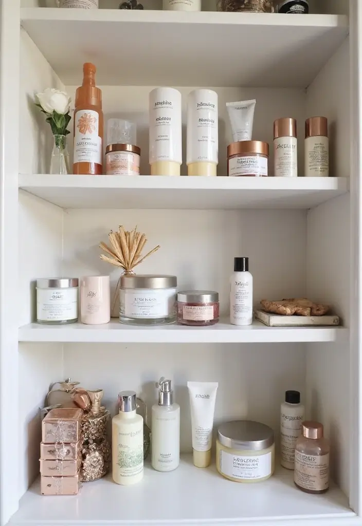 28 Vanity Organization Ideas for a Clean Look - 23. Shelf Inserts for Vertical Storage