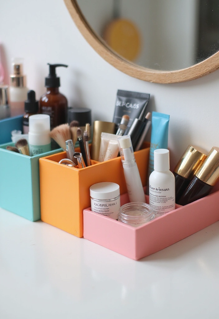 28 Vanity Organization Ideas for a Clean Look - 25. Customized Color Organizers