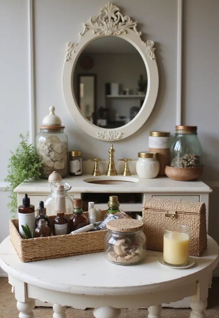 28 Vanity Organization Ideas for a Clean Look - 27. Repurposed Household Items