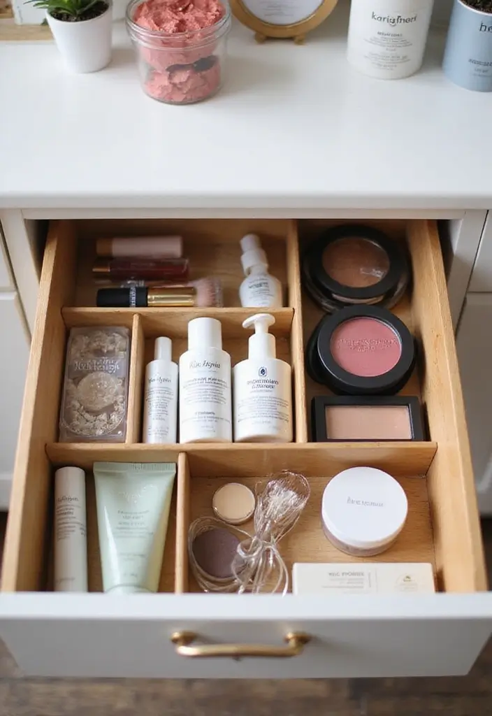 28 Vanity Organization Ideas for a Clean Look - 3. Drawer Dividers for Neat Organization