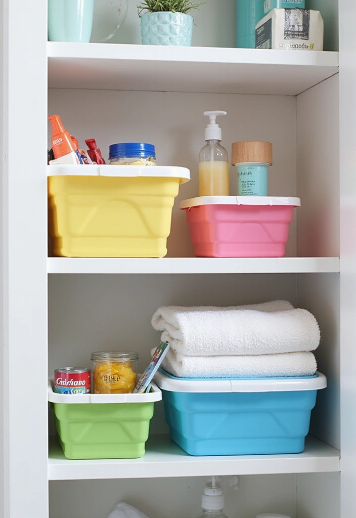 29 Bathroom Vanity Storage Ideas That Add Style - 11. Collapsible Storage Bins