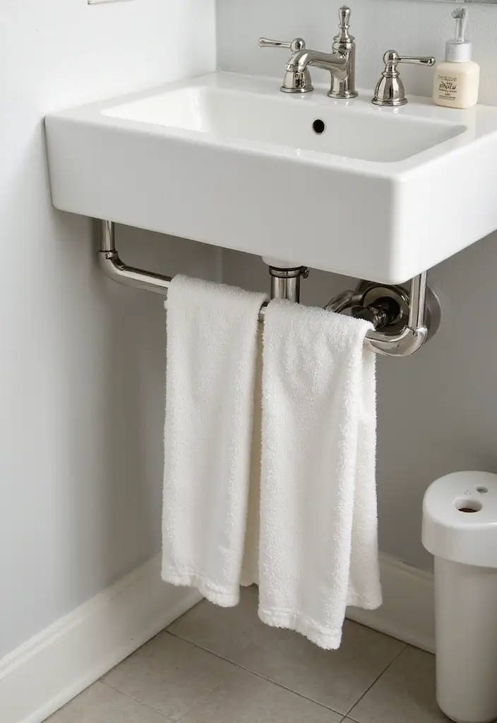 29 Bathroom Vanity Storage Ideas That Add Style - 19. Tension Rods