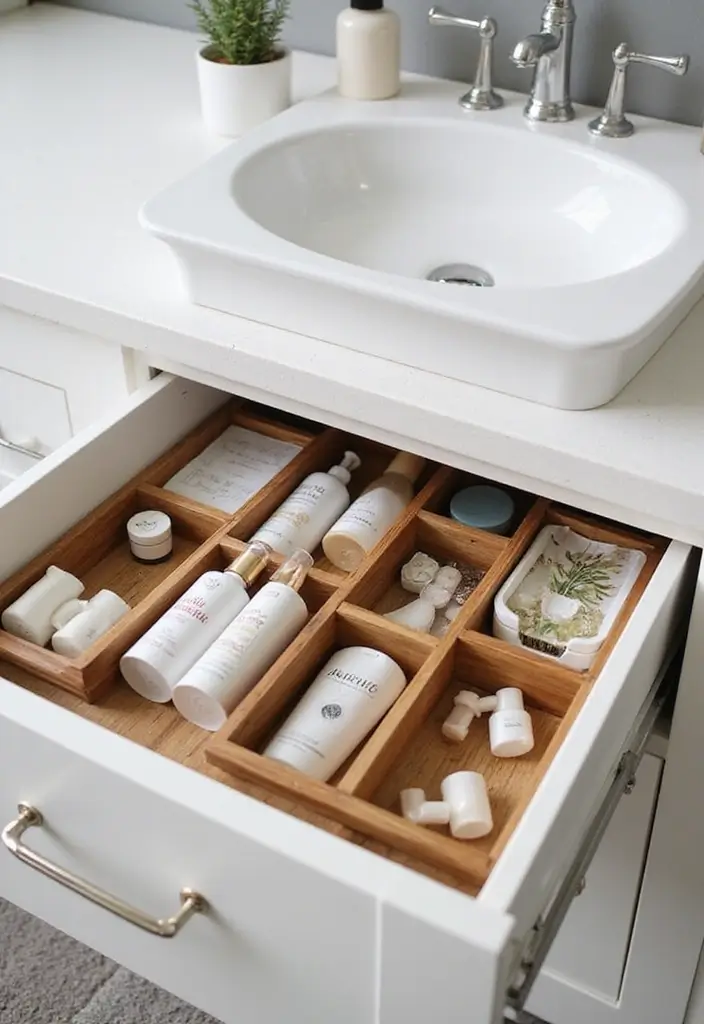 29 Bathroom Vanity Storage Ideas That Add Style - 2. Bamboo Drawer Organizers