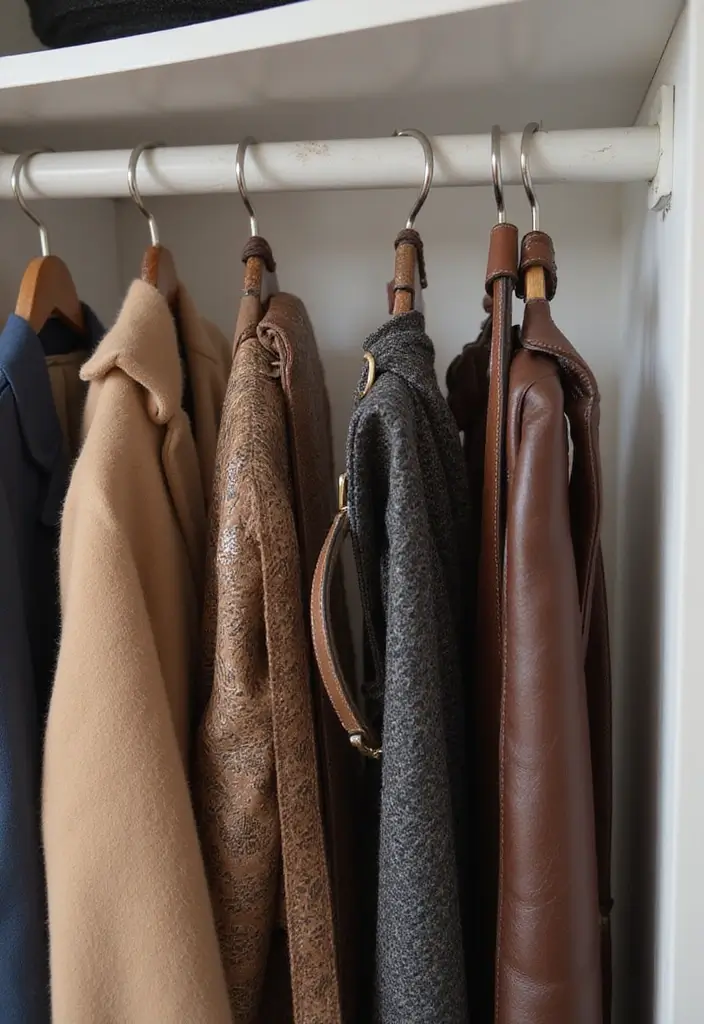 29 Belt Storage Ideas That Look Smart and Neat - 16. Clip Hangers