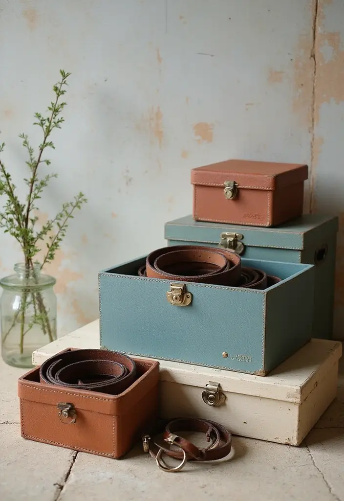 29 Belt Storage Ideas That Look Smart and Neat - 2. Decorative Boxes