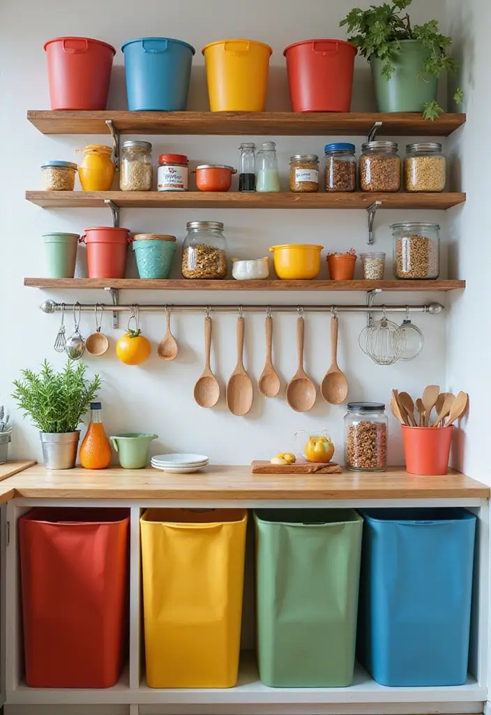 29 Kitchen Organization Cabinet Ideas That Work - 20. Use of Color Coding