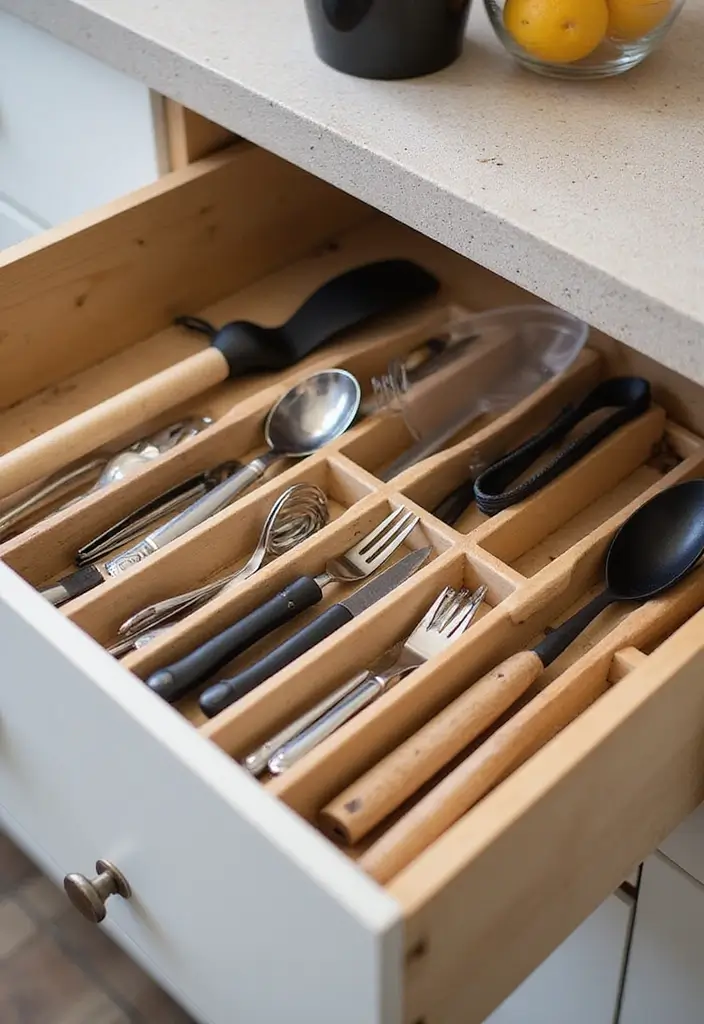 29 Kitchen Organization Cabinet Ideas That Work - 8. Drawer Organizers for Utensils