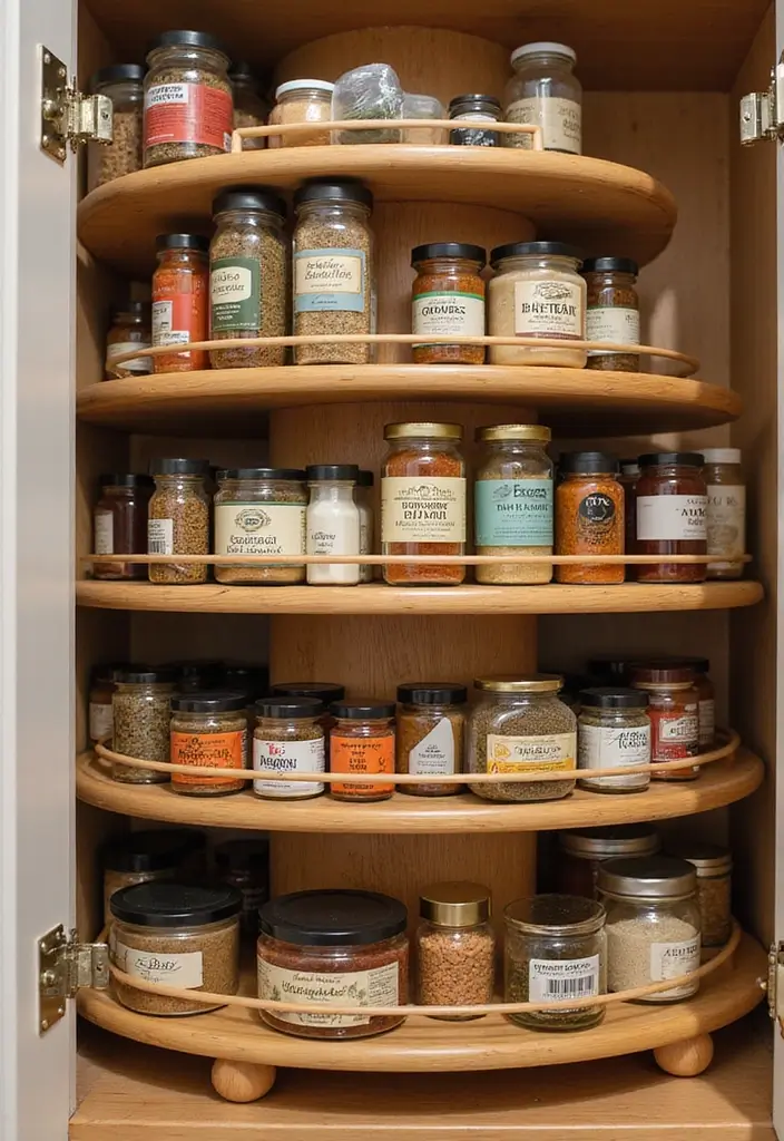 29 Pantry Organization Ideas That Save Time - 16. Use a Lazy Susan