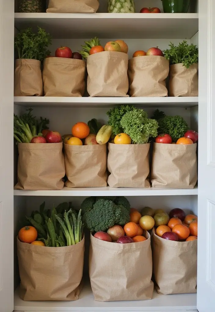 29 Pantry Organization Ideas That Save Time - 25. Store Items in Reusable Produce Bags
