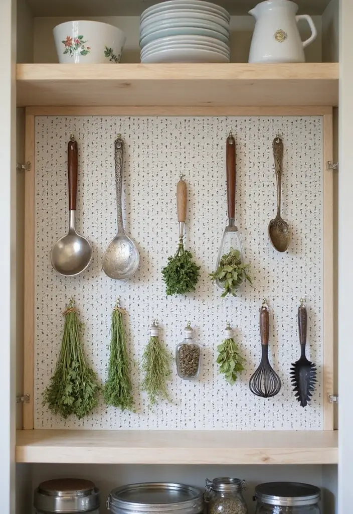 29 Pantry Organization Ideas That Save Time - 28. Install a Pegboard for Versatility