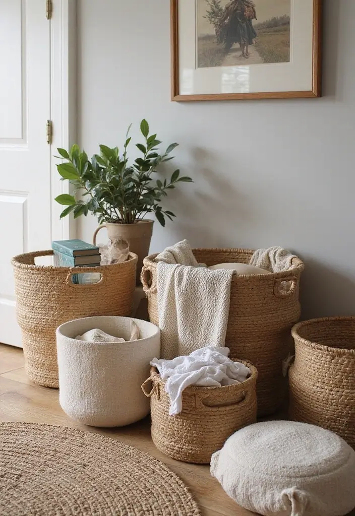 29 Smart Storage Ideas for Every Corner 11 29 Smart Storage Ideas for Every Corner - 11. Stylish Storage Baskets
