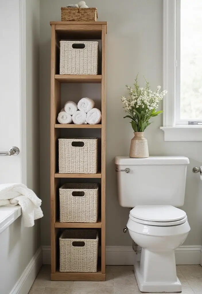 29 Smart Storage Ideas for Every Corner 16 29 Smart Storage Ideas for Every Corner - 16. Bathroom Storage Towers