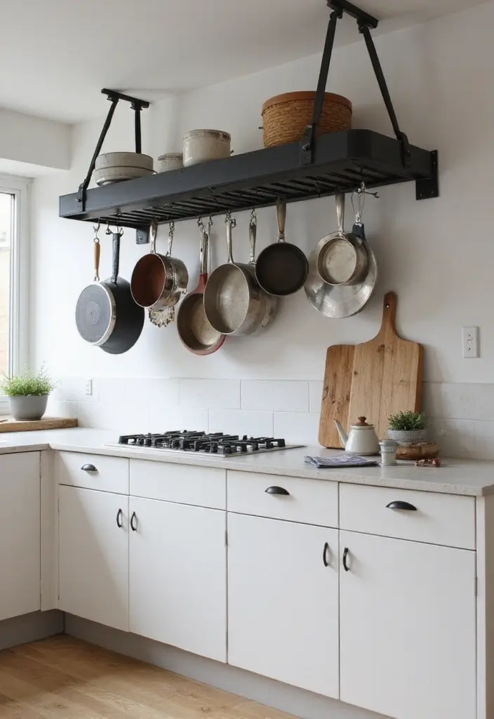 29 Smart Storage Ideas for Every Corner 17 29 Smart Storage Ideas for Every Corner - 17. Pot Racks for the Kitchen