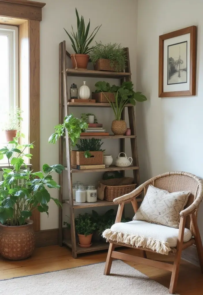 29 Smart Storage Ideas for Every Corner 5 29 Smart Storage Ideas for Every Corner - 5. DIY Ladder Shelves