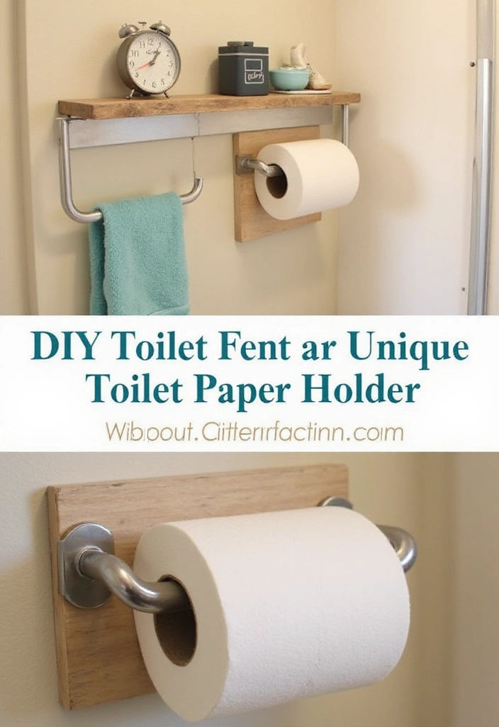 29 Toilet Paper Storage Ideas That Look Clever - 14. DIY Toilet Paper Holder