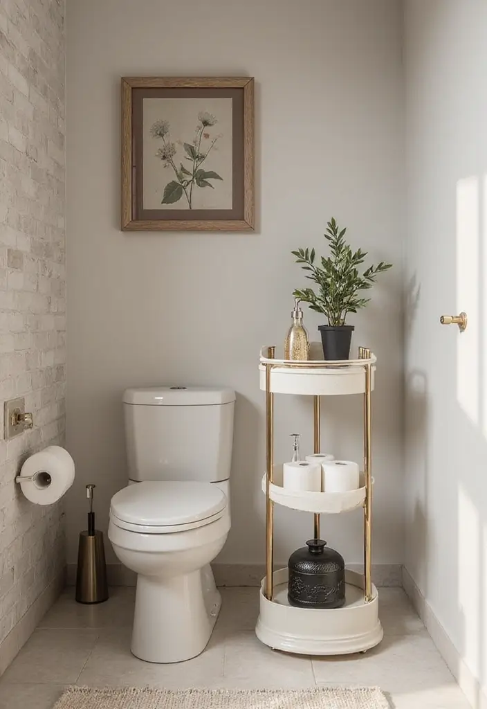 29 Toilet Paper Storage Ideas That Look Clever - 16. Multi-Tiered Stands