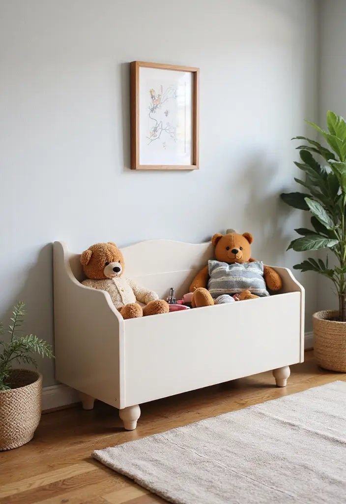 29 Toy Storage Ideas That Keep Kids’ Rooms Tidy - 4. Toy Chest with a Twist
