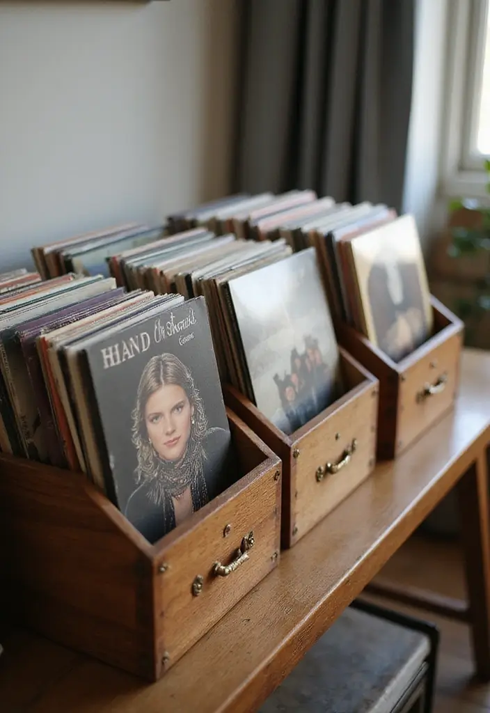29 Vinyl Storage Ideas for Collectors - 12. Record Dividers for Easy Access