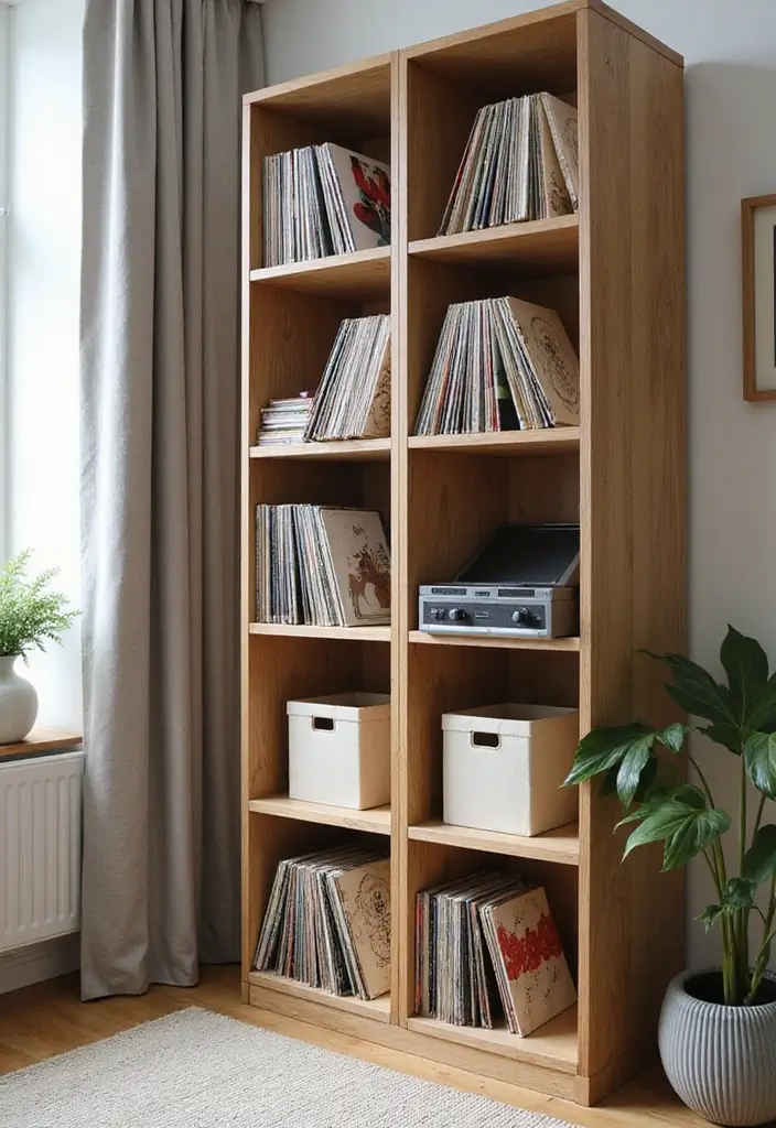 29 Vinyl Storage Ideas for Collectors - 26. Modular Cube Storage