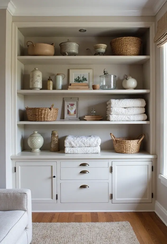 30 Blanket Storage Ideas That Look Stylish 10 30 Blanket Storage Ideas That Look Stylish - 10. Stylish Built-In Cabinets