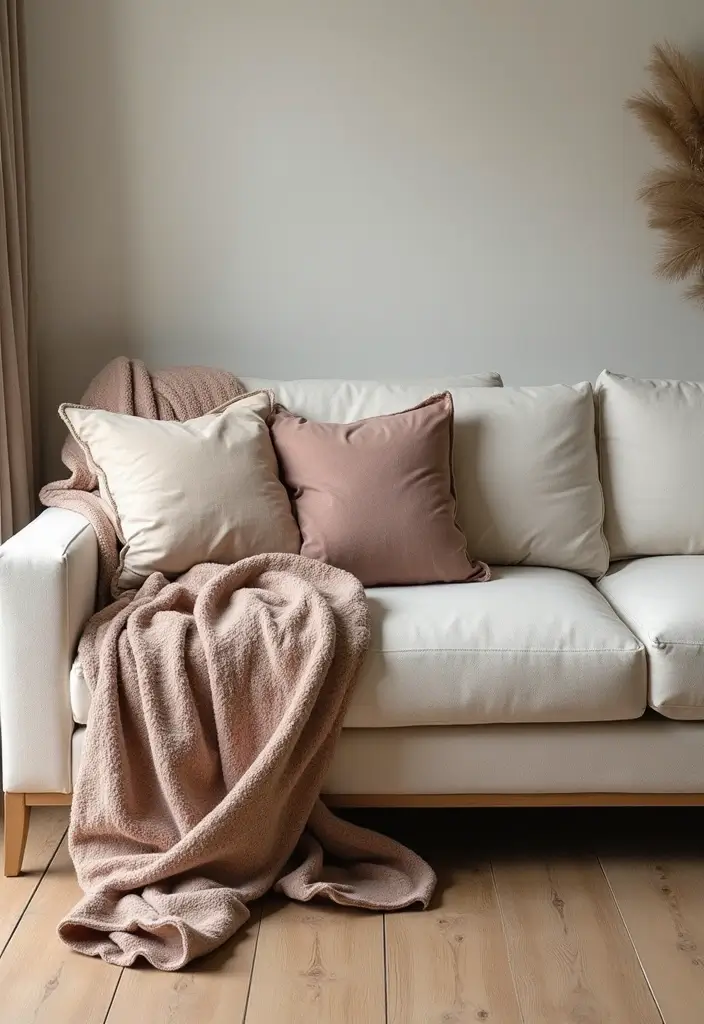 30 Blanket Storage Ideas That Look Stylish 15 30 Blanket Storage Ideas That Look Stylish - 15. Stylish Display on a Sofa