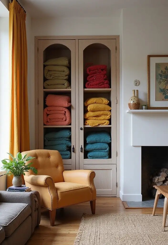 30 Blanket Storage Ideas That Look Stylish 21 30 Blanket Storage Ideas That Look Stylish - 21. Folding Screens with Storage