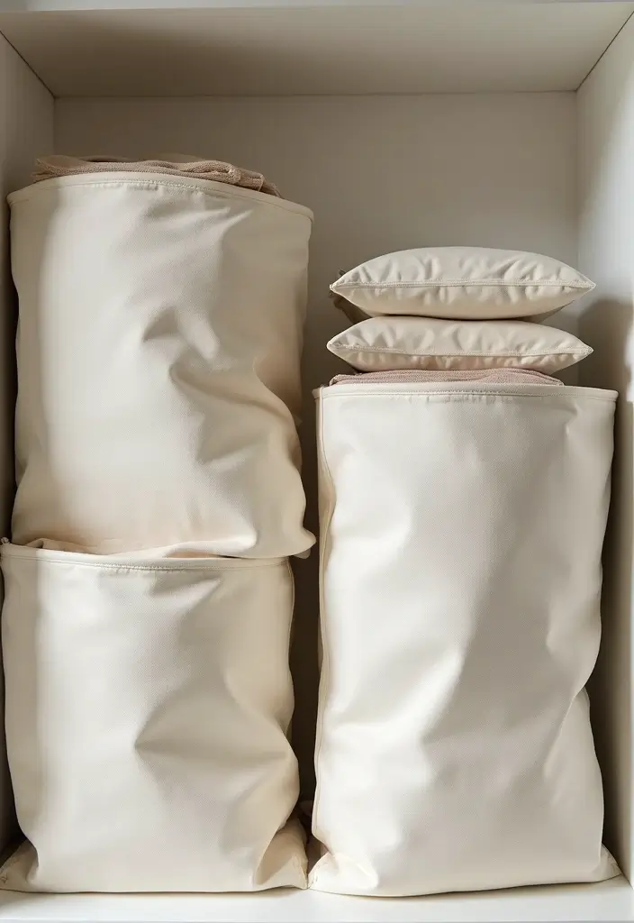 30 Clothes Drawer Organization Ideas That Keep Things Neat - 10. Fabric Storage Bags for Off-Season Items