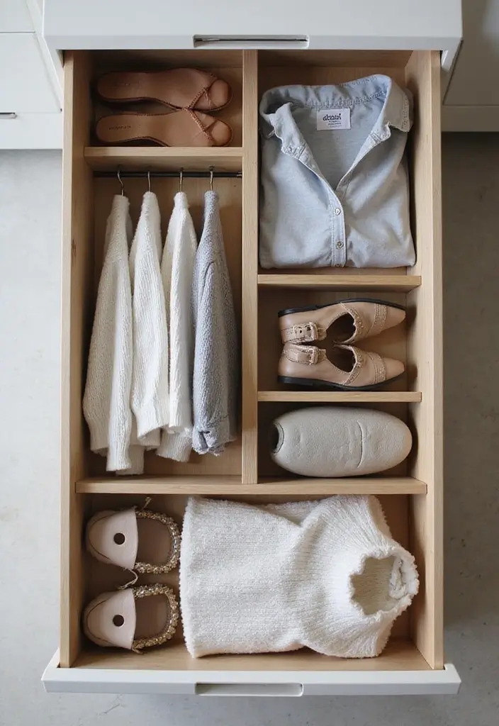 30 Clothes Drawer Organization Ideas That Keep Things Neat - 18. Customizable Drawer Inserts
