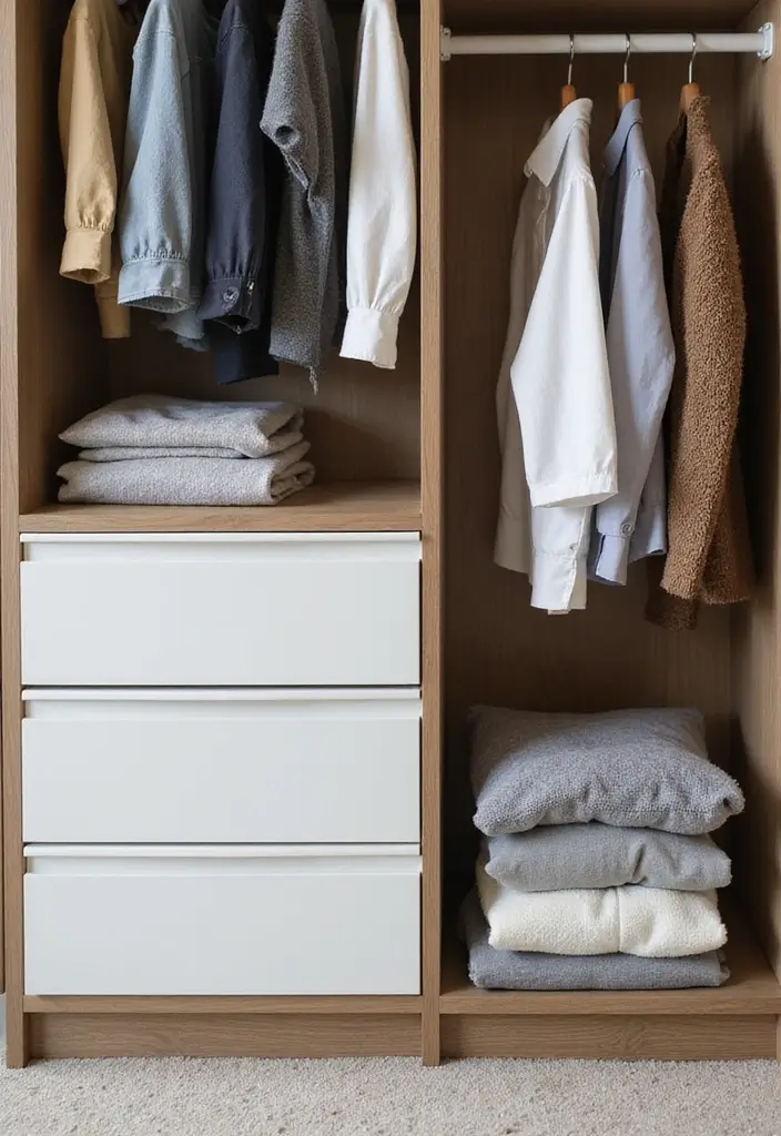 30 Clothes Drawer Organization Ideas That Keep Things Neat - 21. Folded vs. Hanging