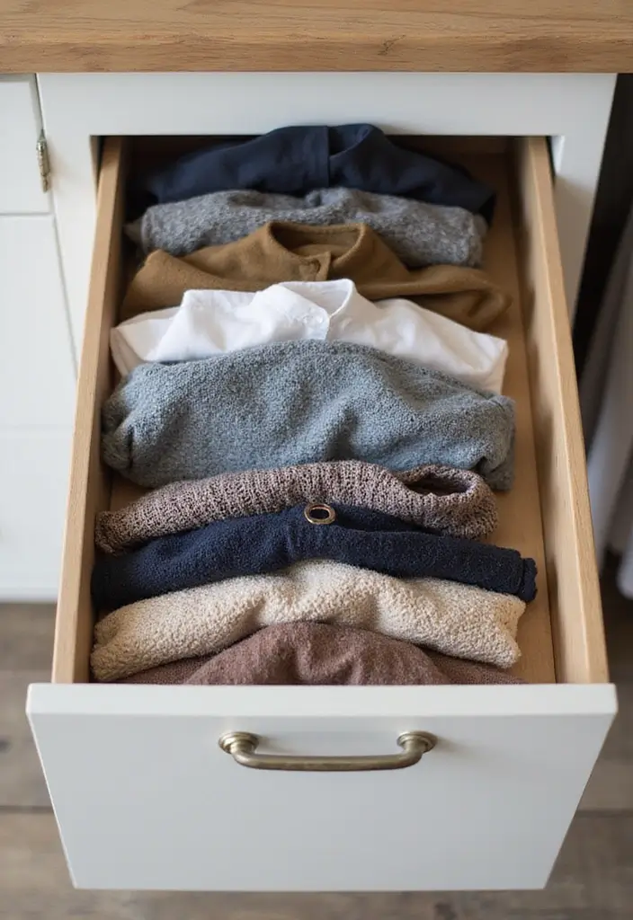 30 Clothes Drawer Organization Ideas That Keep Things Neat - 23. Use Shelf Risers