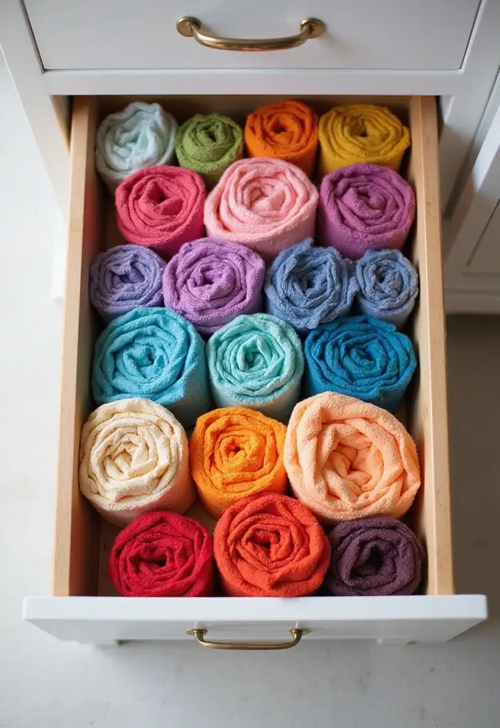30 Clothes Drawer Organization Ideas That Keep Things Neat - 3. Rolling for Space Efficiency