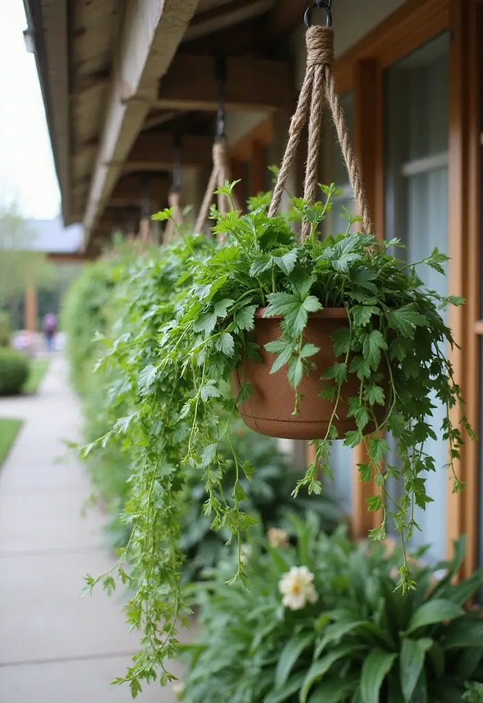 30 Eaves Storage Ideas to Use Hidden Space - 14. Hanging Planters