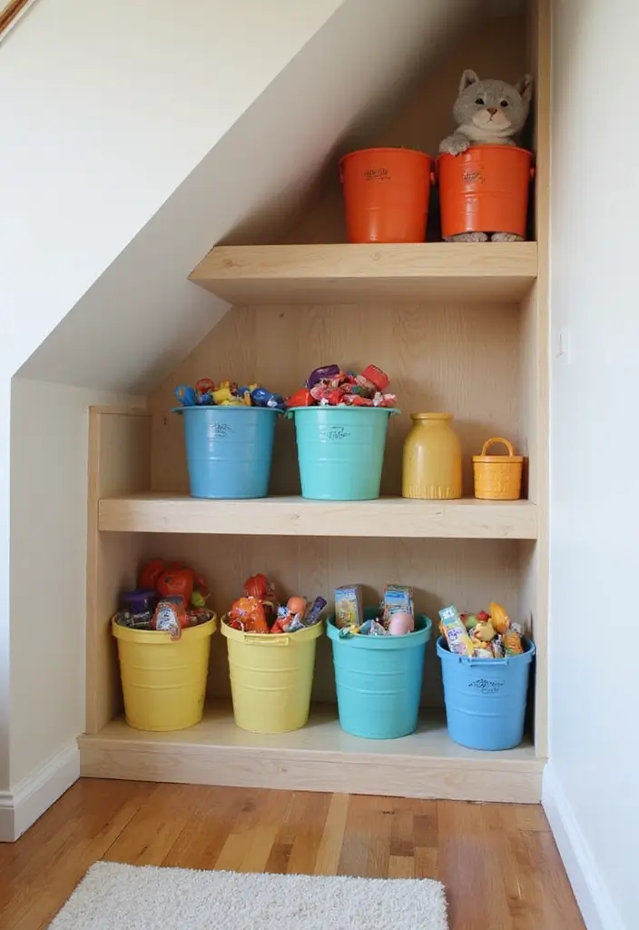 30 Eaves Storage Ideas to Use Hidden Space - 28. Hidden Toy Storage