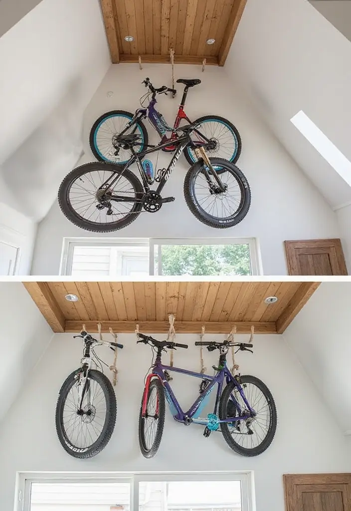 30 Eaves Storage Ideas to Use Hidden Space - 29. Ceiling-Mounted Storage