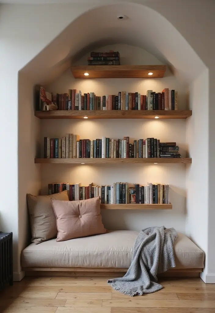30 Eaves Storage Ideas to Use Hidden Space - 5. Cozy Reading Nook