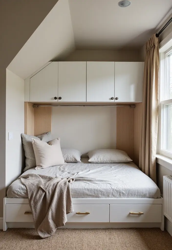 30 Eaves Storage Ideas to Use Hidden Space - 8. Hidden Murphy Bed