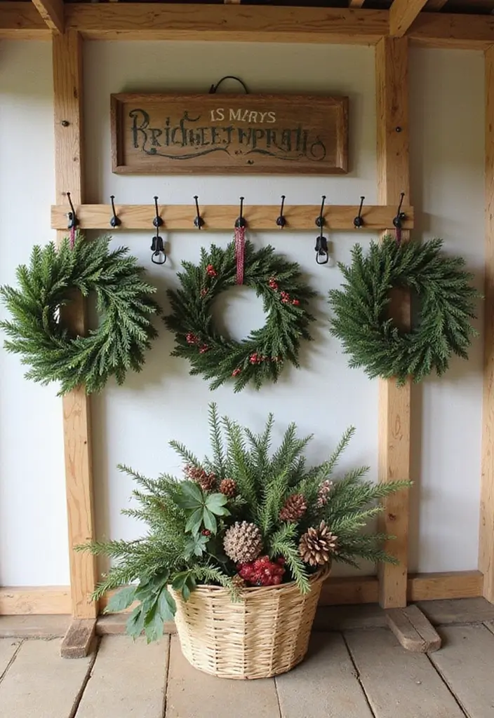 30 Shed Storage Ideas to Organize Your Outdoors 17 30 Shed Storage Ideas to Organize Your Outdoors - 17. Seasonal Wreath Storage
